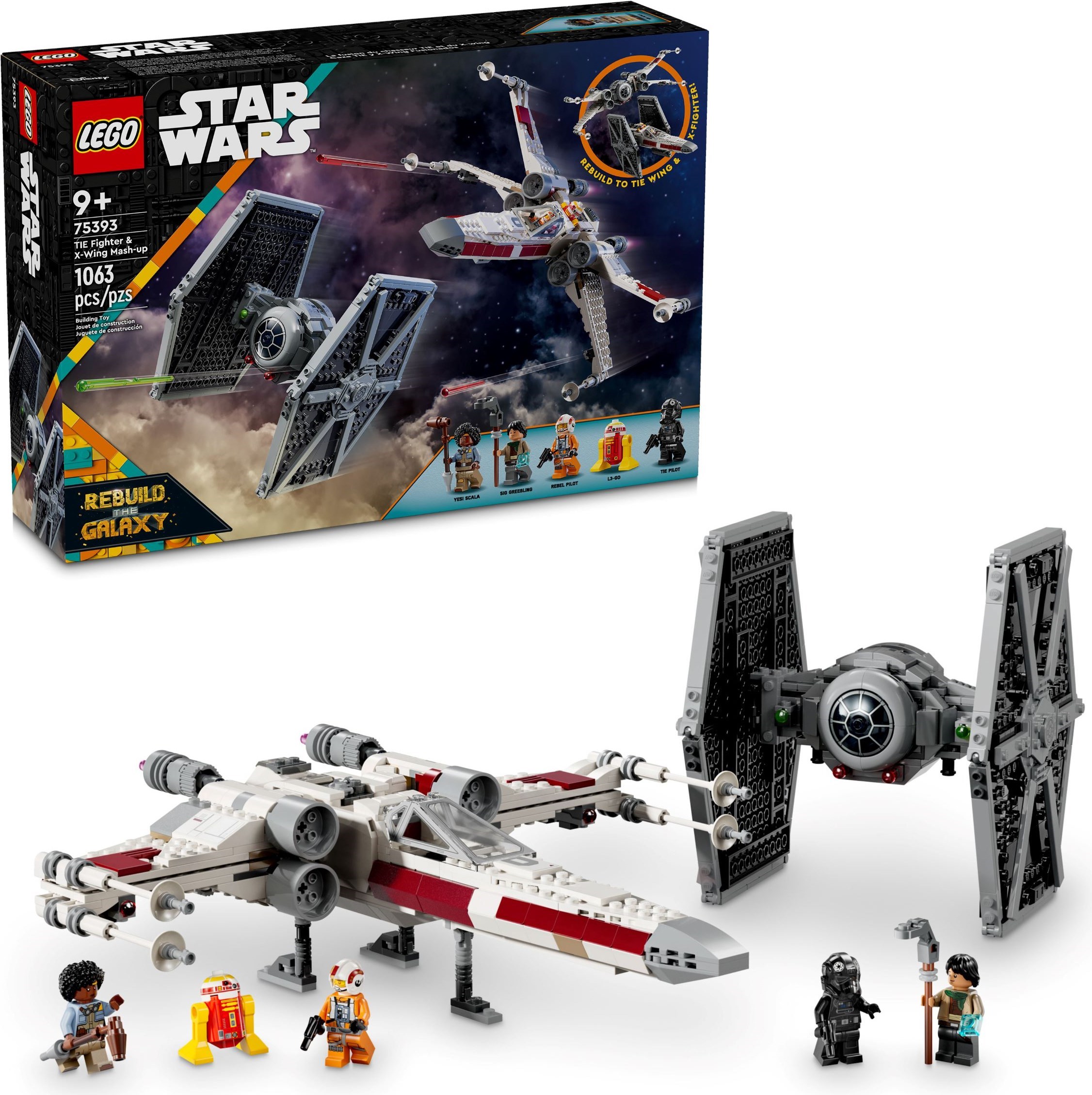 Mash-up TIE Fighter e X-Wing - set 75393 - LEGO Star Wars