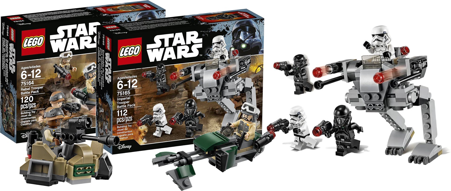 Andor e Rogue One - LEGO Star Wars Battle Pack 75164 e 75165