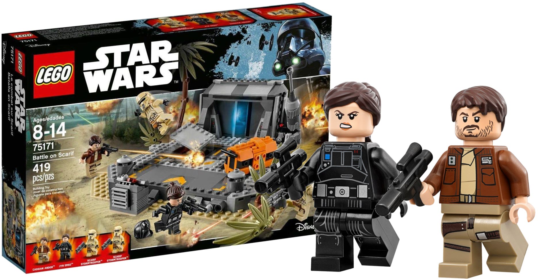 Andor e Rogue One - Andor e Jyn LEGO Star Wars Battle on Scarif 75172